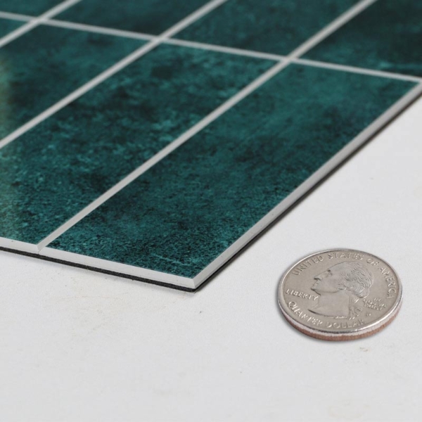 Zelfklevende SPC TEGEL Groen - 30 cm x 29.6 cm x 0.4 cm | 0.5 kg | Paneli zelfklevende steenstrips