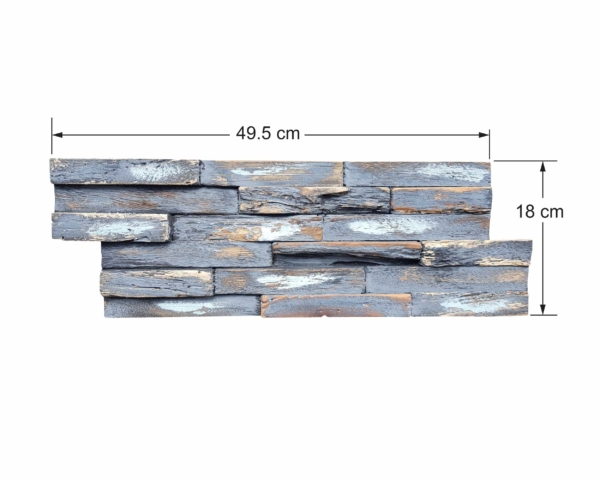 Houtstrips 3D Teakhout Makassar 50x18cm