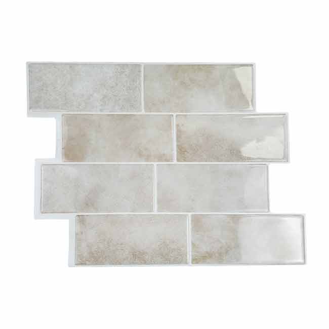 Tegelsticker Metro Taupe Beige - 29.4 cm x 21.4 cm x 0.11 cm | 0 kg | Paneli zelfklevende steenstrips