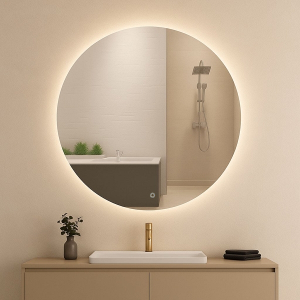 Badkamer Spiegel Rond Nella LUXE | Verlichting | Condensvrij