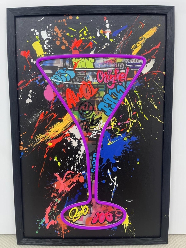 Neon Cocktail Glass
