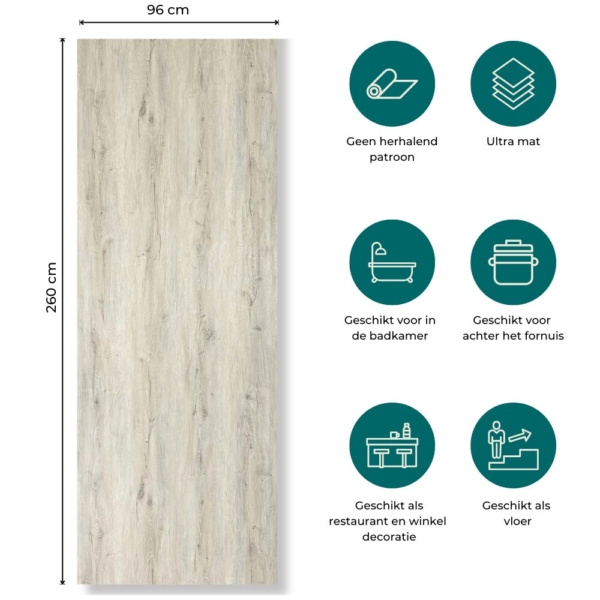 SPC Hout Wandpaneel Rovero Chiaro 260x96x0.3cm | Badkamer Wandpanelen