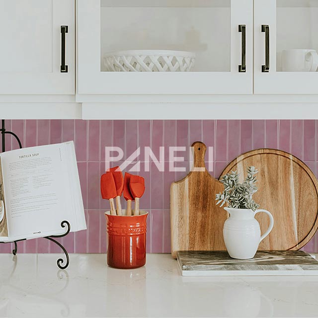 Tegelsticker Roze Langwerpig - 29 cm x 22.9 cm x 0.11 cm | 0.07 kg | Paneli zelfklevende steenstrips