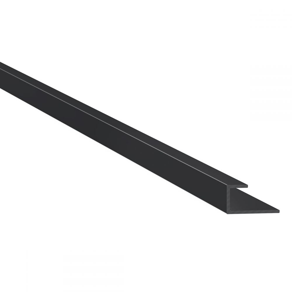 Aluminium eindprofiel Zwart 4 mm