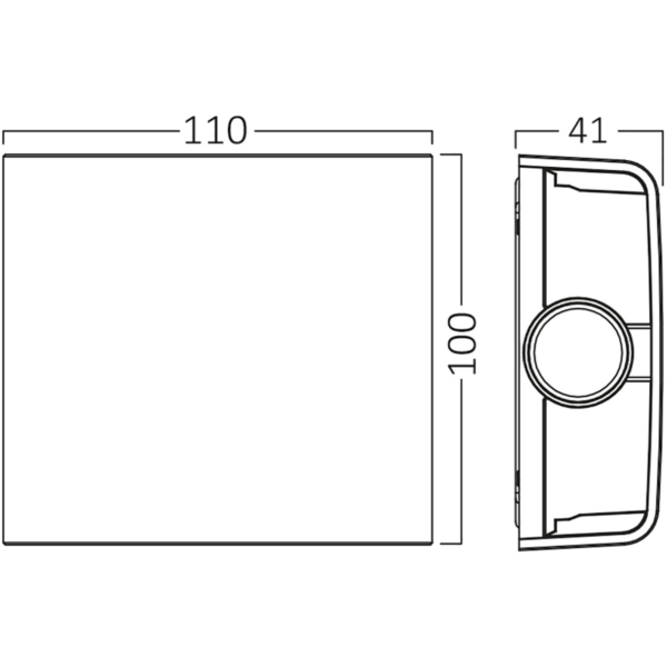 LED Wandlamp Brinton Victo - Wit 2W 11x10cm