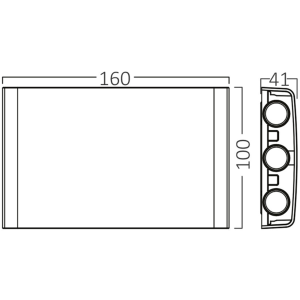 LED Wandlamp Brinton Victo - Wit 6W 16x10cm