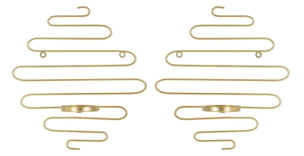 ALID WAND KANDELAAR SET 2 STUKS CM 33X10X34