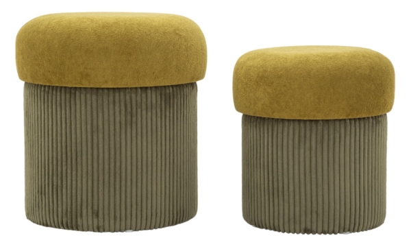 BLADERDEEG MET OPBERG ESPENHOUT GROEN SET 2 STUKS CM Ø 42X44-35X37