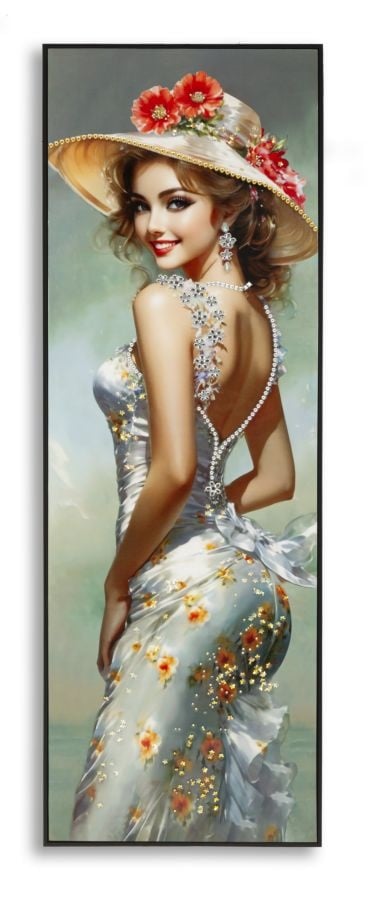 ELEGANT GELAKT CANVAS MET FRAME -B- CM 52X4