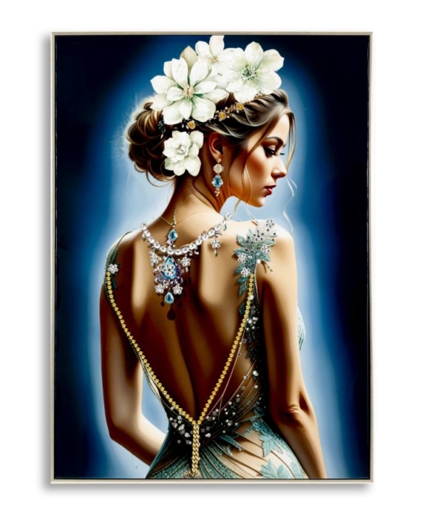 GELAKT DOEK ISABEL MET LIJST -H- CM 72X4X102