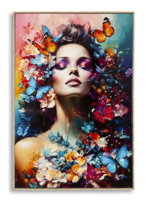 GESCHILDERD OP DOEK GELAKT MARTY MET LIJST -H- CM 62X4X92