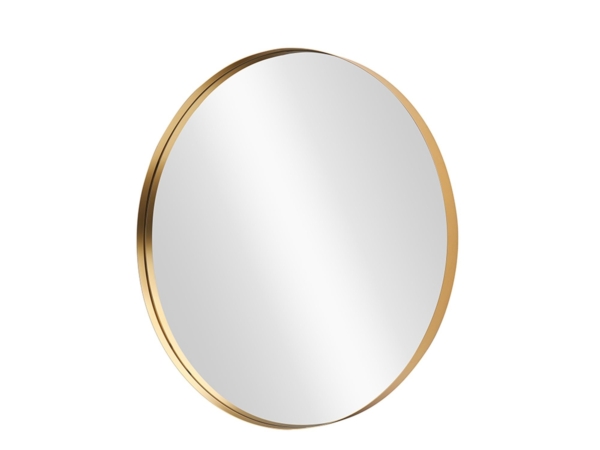 Wandspiegel PORTRET 40 cm rond aluminium goud - 48241